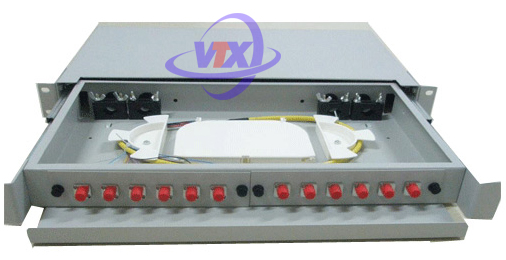 Hộp phối quang ODF 12FO lắp rack đầy đủ phụ kiện