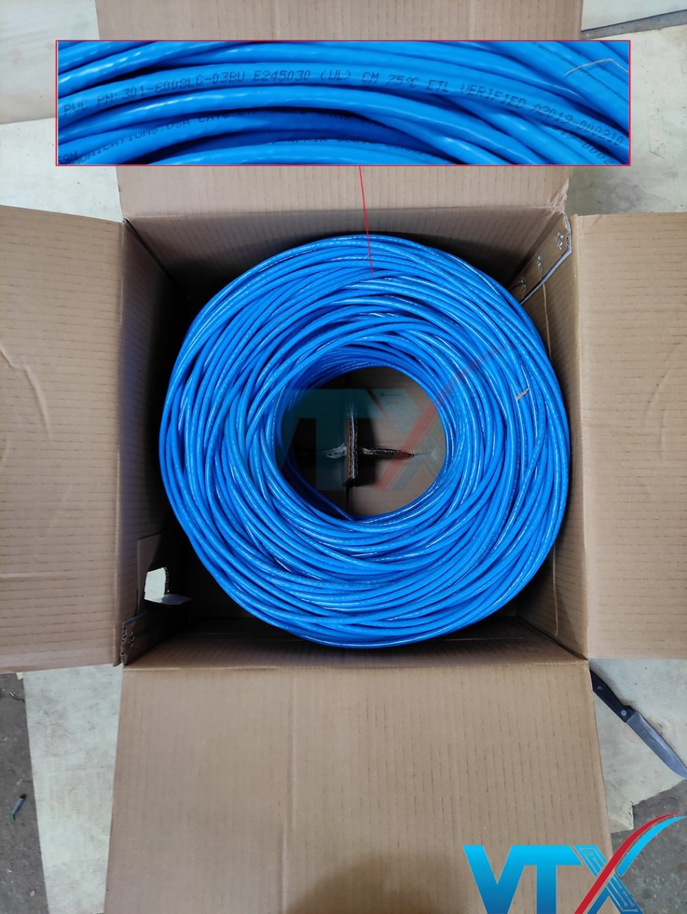 Cáp mạng Alantek Cat6 UTP PN: 301-6008LG-03BU/GY