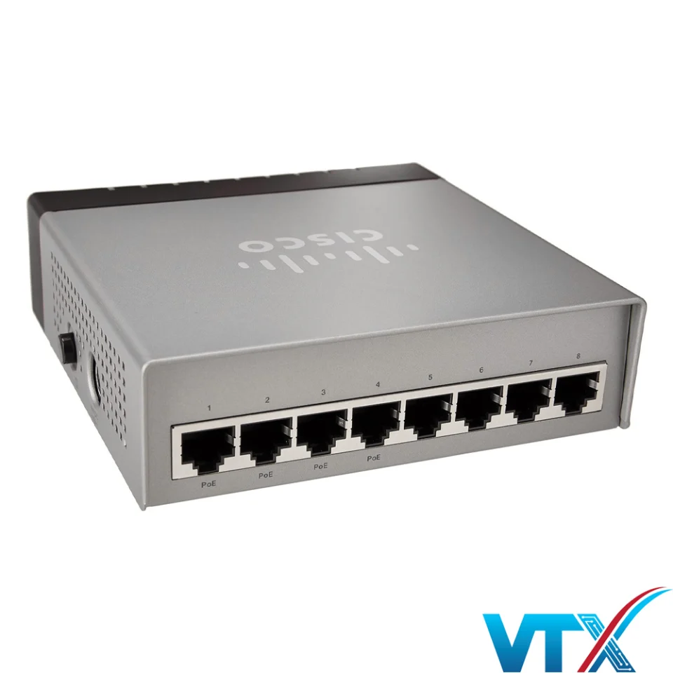 Switch chia mạng Cisco 8Port 10/100/1000Mbps SG200-08P