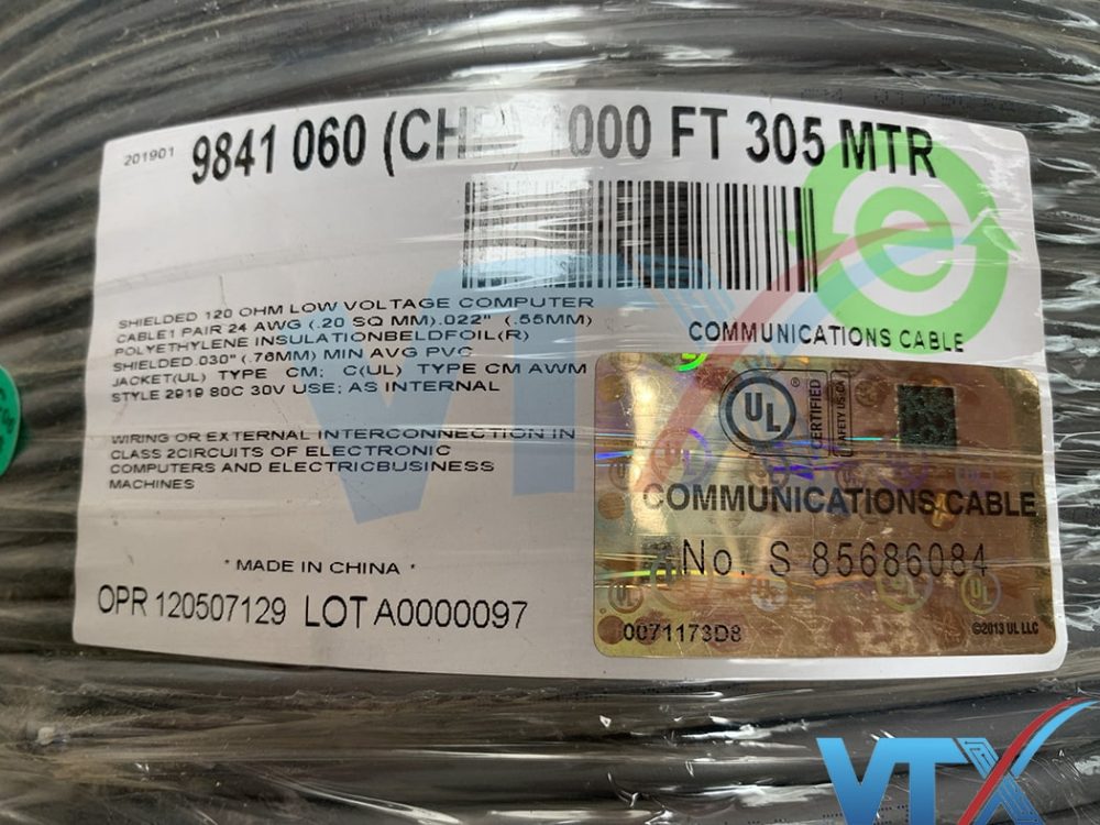 Cáp điều khiển Belden 9841 24AWG 1 Pair