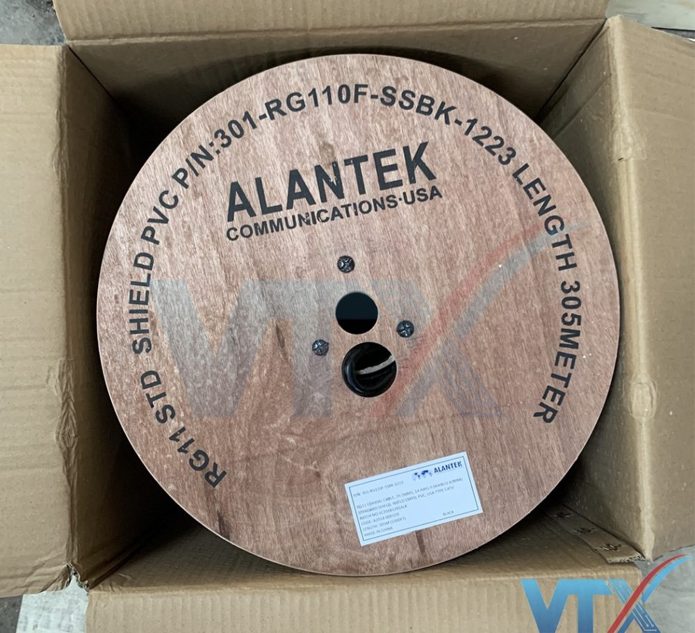 Cáp đồng trục Alantek RG11 có dầu 301-RG110F-SSBK-1223