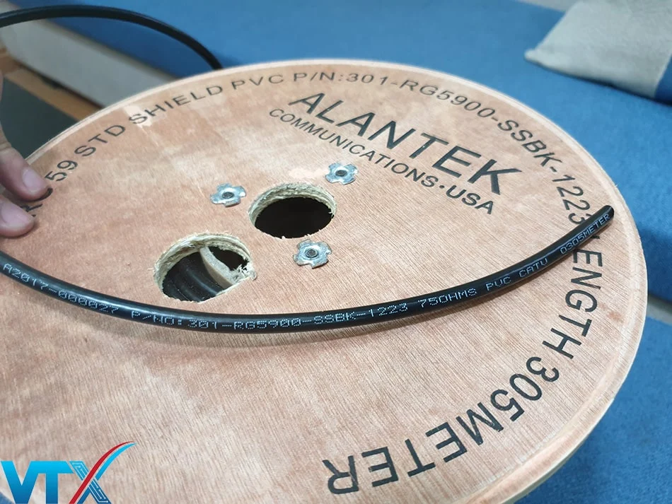 Cáp đồng trục Alantek RG59 không dầu 301-RG5900-SSBK-1223