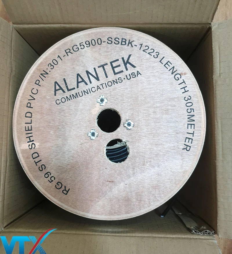 Cáp đồng trục Alantek RG59 không dầu 301-RG5900-SSBK-1223