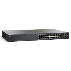 mặt trước góc nghiêng phải Switch chia mạng Cisco SG200-26
