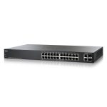 mặt trước góc nghiêng trái Switch chia mạng Cisco SG200-26