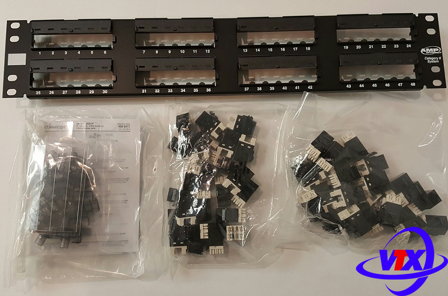 Patch panel COMMSCOPE/AMP 48 port CAT6 | PN: 1375015-2