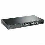 Mặt trước góc nghiêng phải Switch chia mạng TP-LINK 24 Port 10_100_1000Mbps TL-SG5428