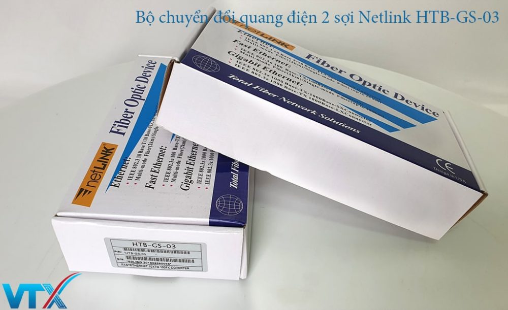 Bộ chuyển đổi quang điện 2 sợi Netlink HTB-GS-03