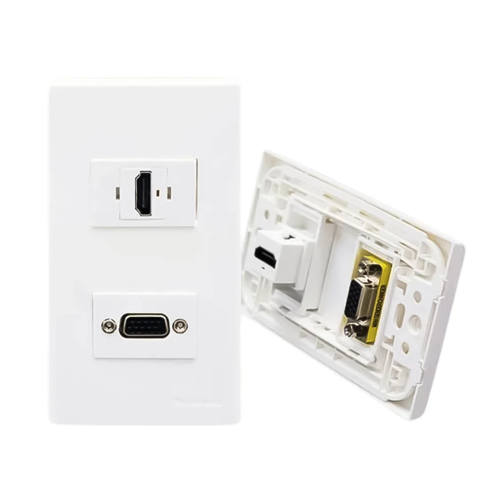 Ổ cắm âm sàn cổng HDMI + VGAỔ cắm âm sàn cổng HDMI + VGA