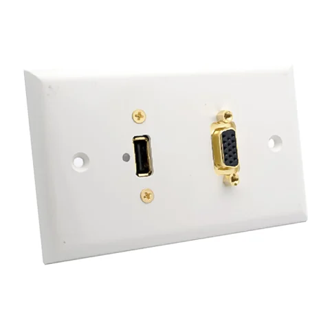 Ổ cắm âm sàn cổng VGA + USB cao cấp