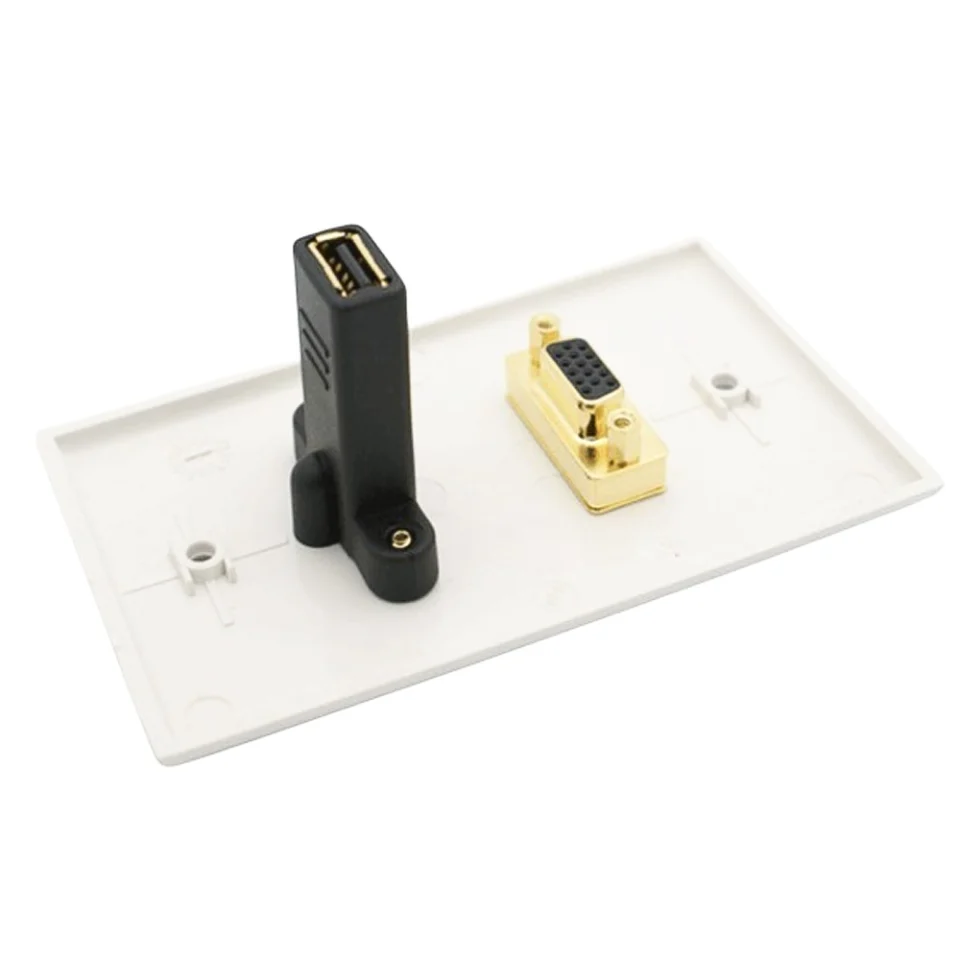 Ổ cắm âm sàn cổng VGA + USB cao cấp_