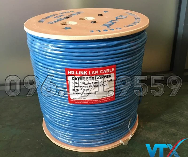 Cáp mạng HD-Link Cat5 UTP đồng nguyên chất