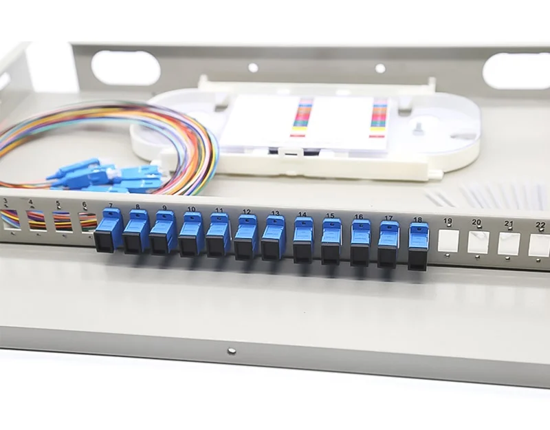 Hộp phối quang ODF 12FO lắp rack đủ phụ kiện