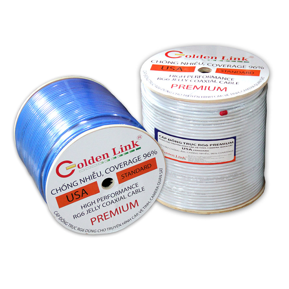Cáp đồng trục Golden Link RG6 Jelly Premium