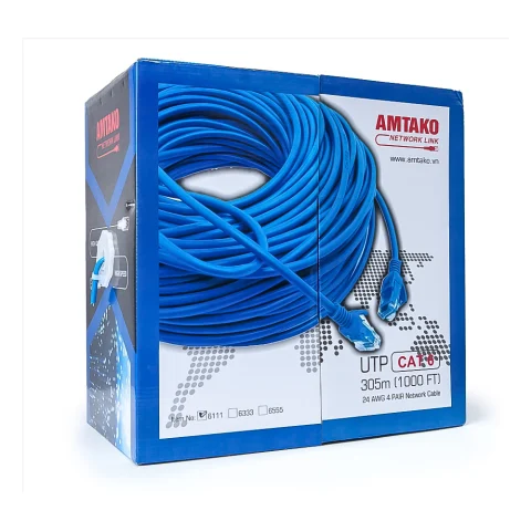 Cáp mạng AMTAKO Cat6 UTP 6111 Chính Hãng, Giá Rẻ