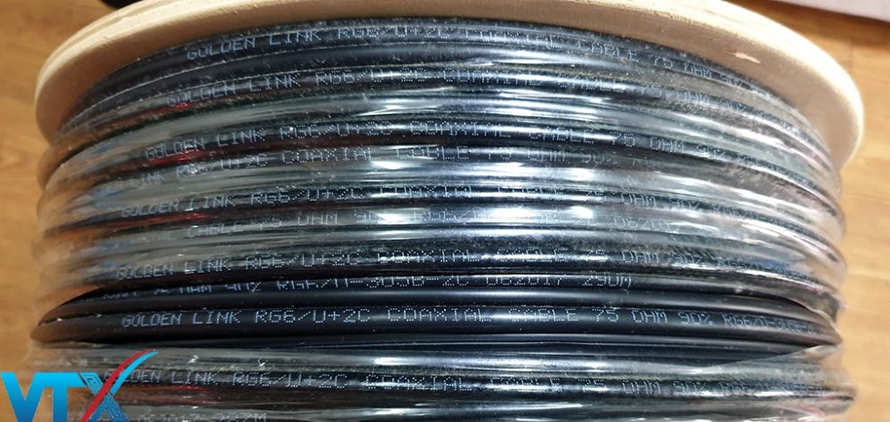 Cáp đồng trục liền nguồn Golden Link RG6U+2C-1