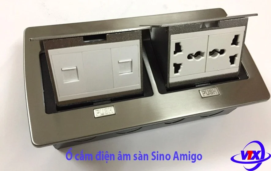 Ổ cắm âm sàn Sino amigo SPU-2S chính hãng