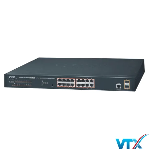Switch chia mạng PLANET 16 port GS-4210-16T2S