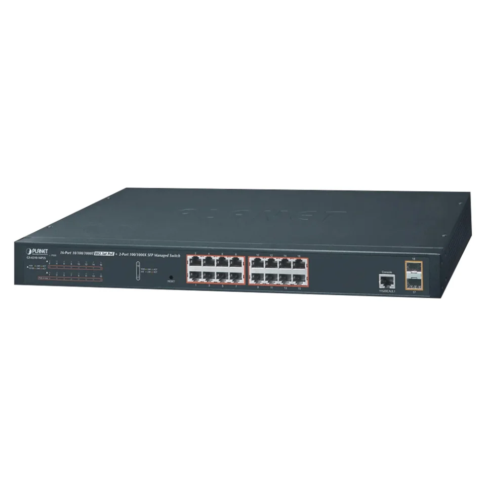 Switch chia mạng PLANET 16 port GS-4210-16T2S + 2 port 1001000BASE-X (2)