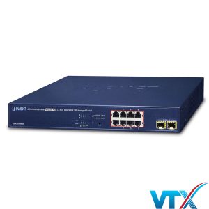 Switch chia mạng PLANET 8-port GS-4210-8P2S 10/100/1000Mbps PoE
