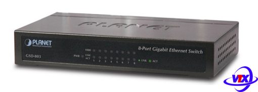 Switch chia mạng PLANET 8 Port 10/100/1000Mbps GSD-803