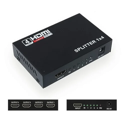 Bộ chia HDMI splitter 1 ra 4 hỗ trợ 4K x 2K, HDCP, 3D chất lượng cao, giá rẻ