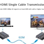 Bộ kéo dài HDMI LKV372A Extender bằng dây mạng 60m
