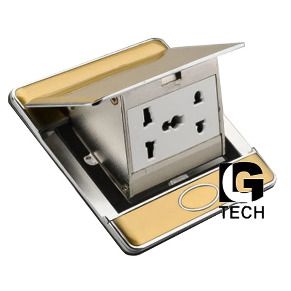 Ổ điện âm tường LGTECH OD2AN 2 ổ cắm có công tắc ẩn_