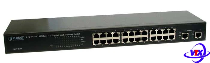 Switch PLANET 24-Port 10/100Mbps +2- Gigabit Ethernet FGSW-2620