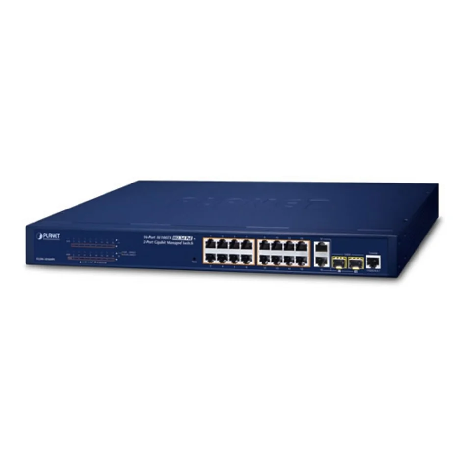 Switch chia mạng PLANET 16-port 10100Mbps PoE FGSW-1816HPS (1)