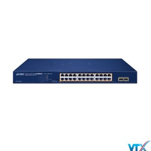 Switch chia mạng PLANET GSW-2620HP 24 port 10/100/1000Mbps PoE