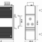 Switch công nghiệp 3Onedata 2 cổng quang + 3 cổng Ethernet IES215-2F