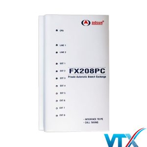 Tổng đài điện thoại 2 trung kế 8 máy nhánh ADSUN FX 208PC