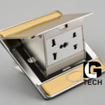 Ổ điện âm tường LGTECH OD2AN 2 ổ cắm có công tắc ẩn