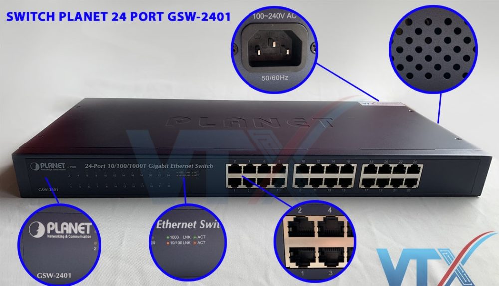 Switch PLANET 24Port GSW-2401 10/100/1000Mbps