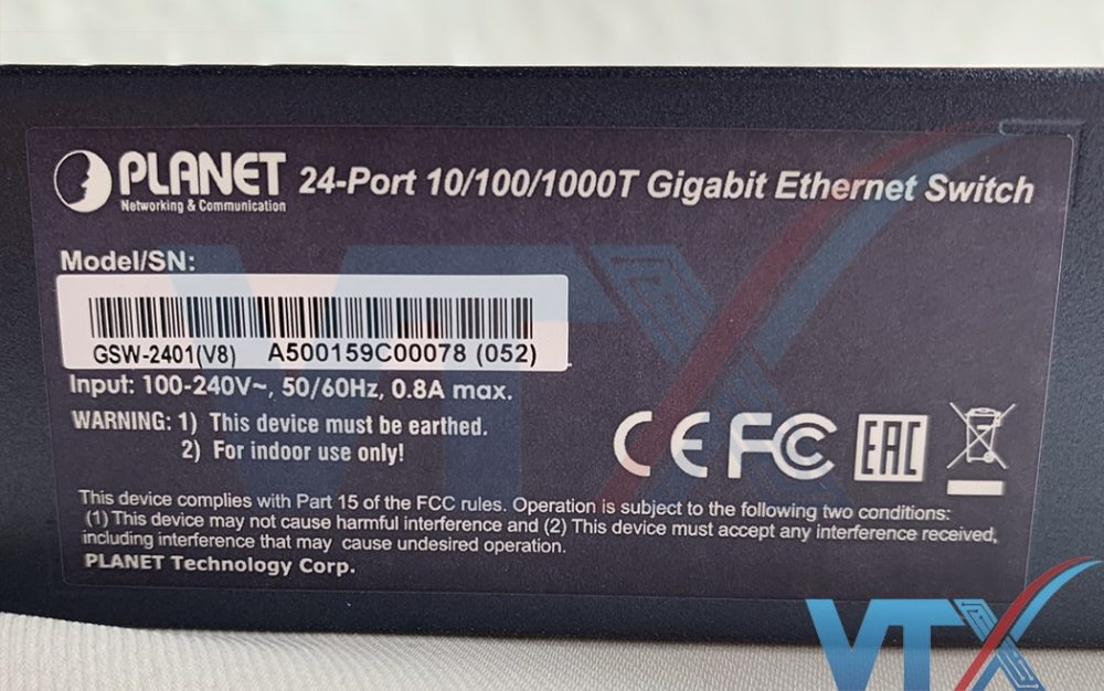 Switch PLANET 24Port GSW-2401 10/100/1000Mbps