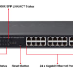 Switch PLANET 24 port + 2 port 100/1000 BASE-X SFP GS-4210-24T2S