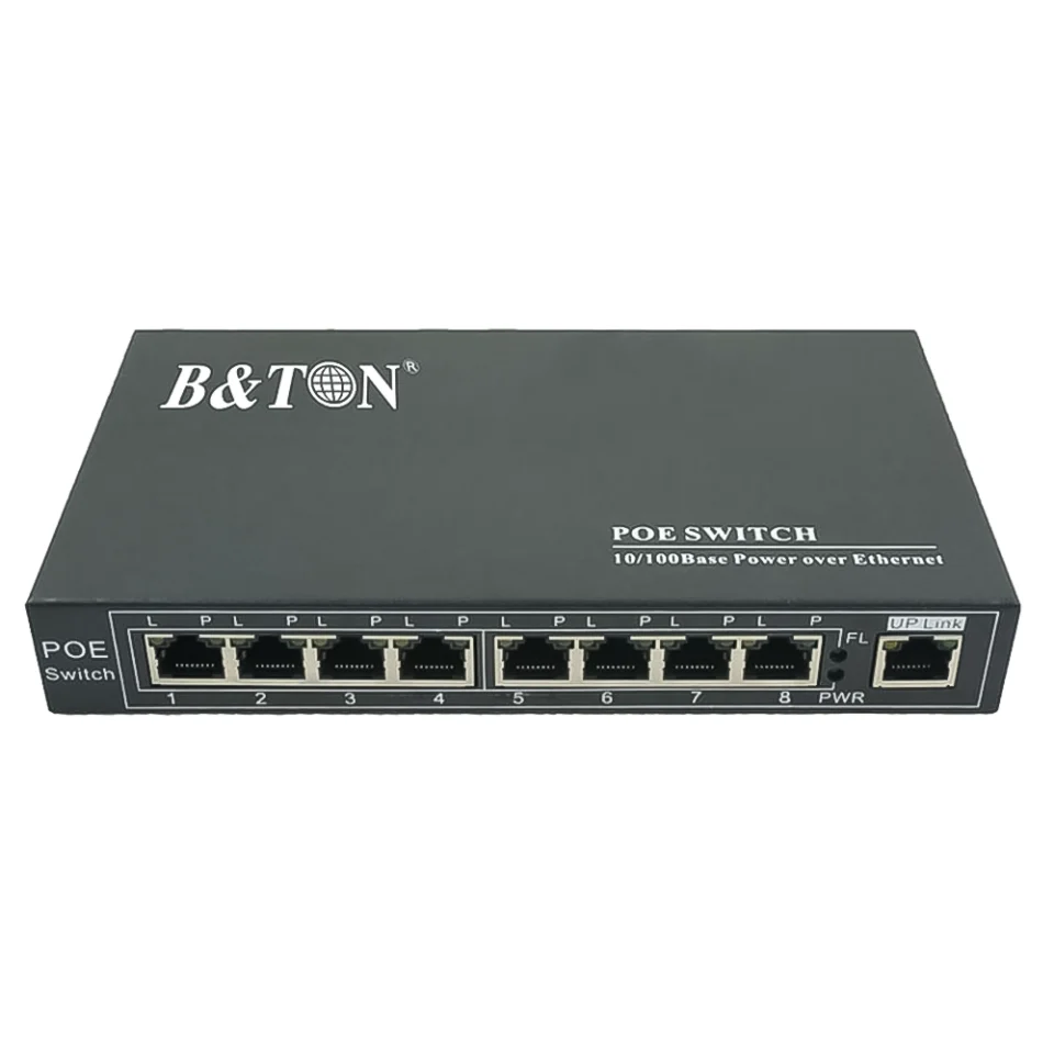 Switch PoE BTON 8 port Gigabit + 1 port UTP BT-6009 GE