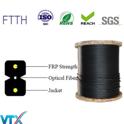 Dây cáp quang 1FO bọc chặt FTTH VINACAP
