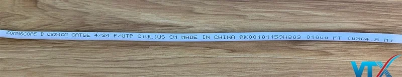 Thông số trên dây cáp mạng cat5e FTP Commscope