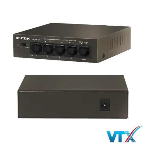 Switch PoE 5port 10/100 IP-Com S1105-4-PWR-H