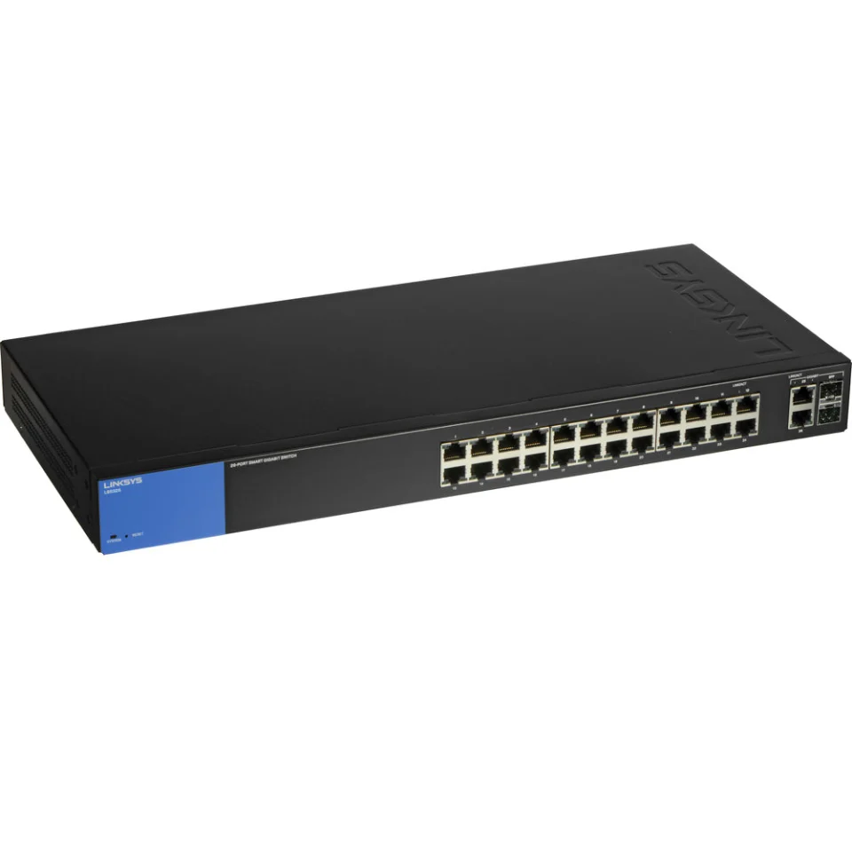 Switch chia mạng PoE Linksys 24 port + 2 RJ452 SFP Combo LGS326P (2)