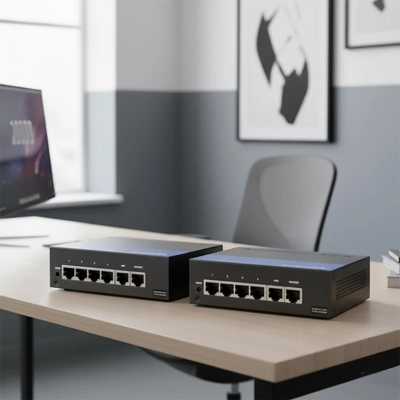 Thiết bị cân bằng tải Linksys LRT224 với 6 cổng kết nối
