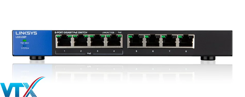 Switch chia mạng Linksys LGS108P