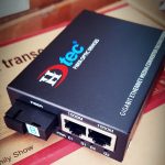 Bộ chuyển đổi quang điện HDTec 1 sợi + 2 cổng RJ45 100 Mbps 1000Mbps (2)