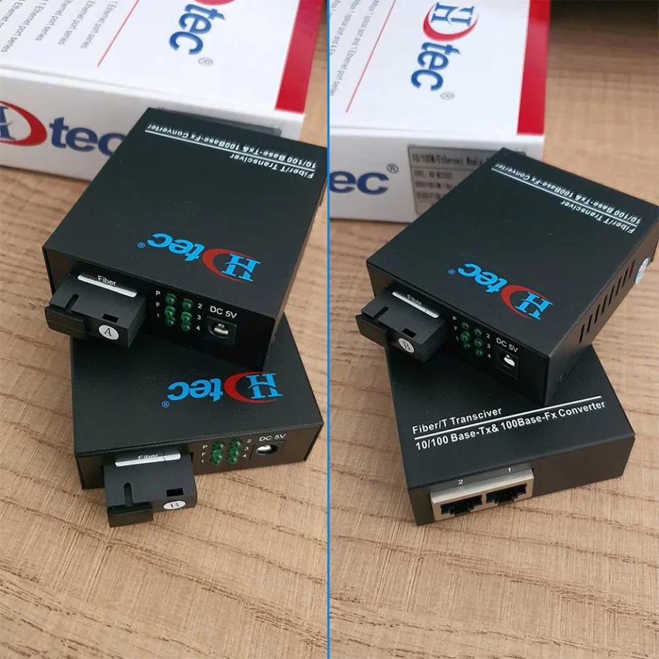 Bộ chuyển đổi quang điện HDTec 1 sợi + 2 cổng RJ45 100 Mbps 1000Mbps__Bộ chuyển đổi quang điện HDTec 1 sợi + 2 cổng RJ45 100 Mbps 1000Mbps__