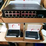 Bộ chuyển đổi quang điện converter quang 1 sợi 1Gb HDTec 16 cổng RJ45