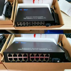 Bộ chuyển đổi quang điện converter quang 1 sợi 1Gb HDTec 16 cổng RJ45 (4)