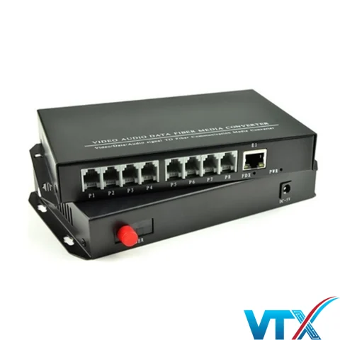 Bộ chuyển đổi quang sang RJ11/RJ12 HDTec 8 Port