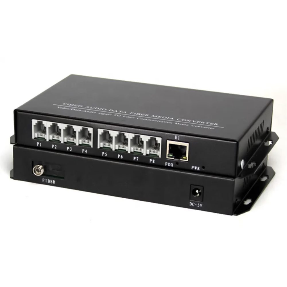 Bộ chuyển đổi quang sang RJ11RJ12 HDTec 8 Port + 1 Port RJ45 10100Mbps (4)